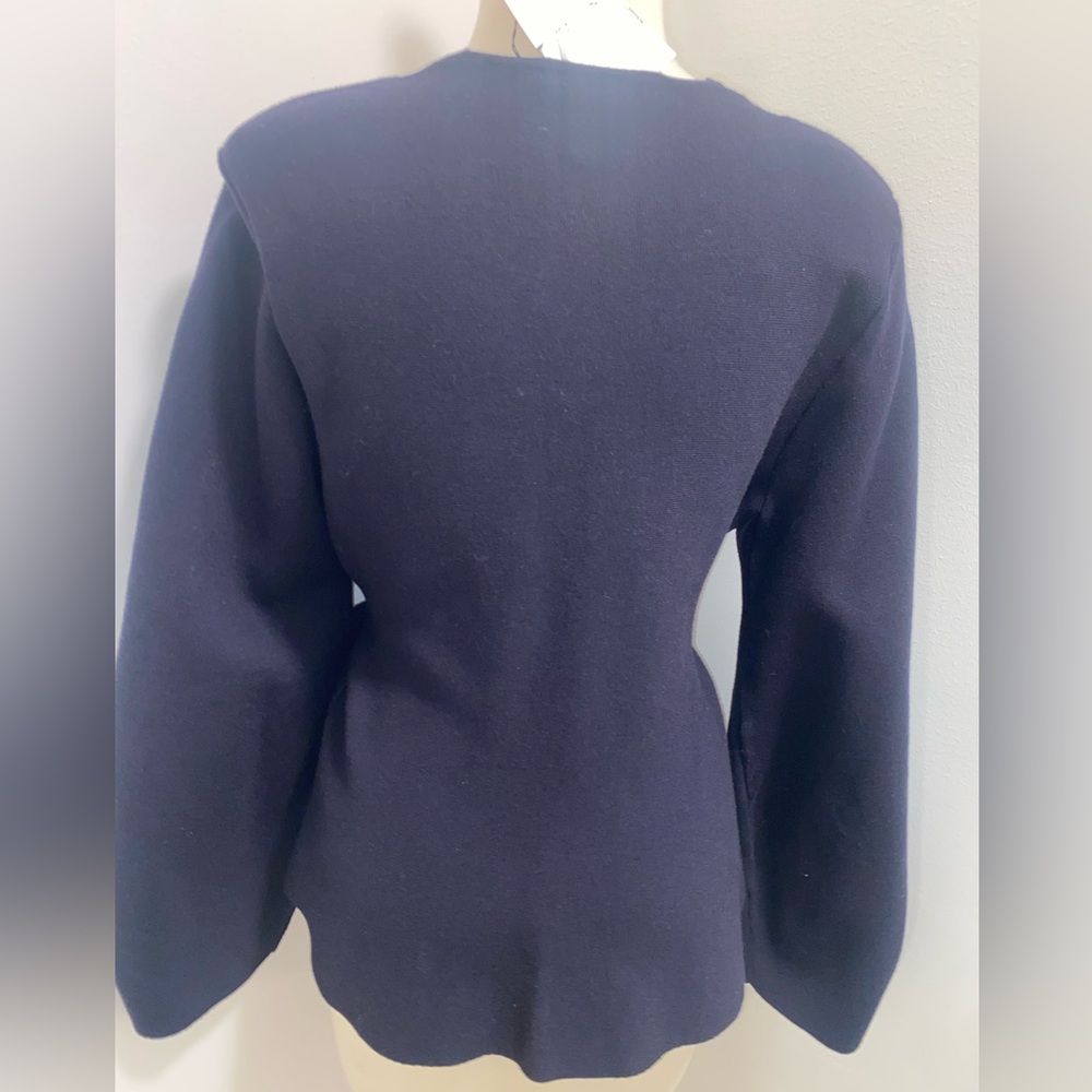 ZARA Navy Wrap/Belted Cardigan - Size M - NEW - Picture 4 of 6